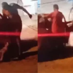 Mulher sendo arrastada por homens para carro em Santo Antônio da Platina