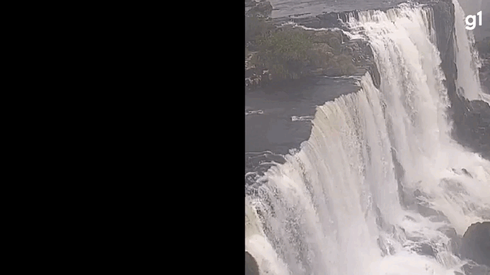 Cataratas do Iguaçu com pouca água devido à seca
