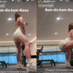 Virginia Fonseca malhando na academia com mensalidade estendida para mulheres