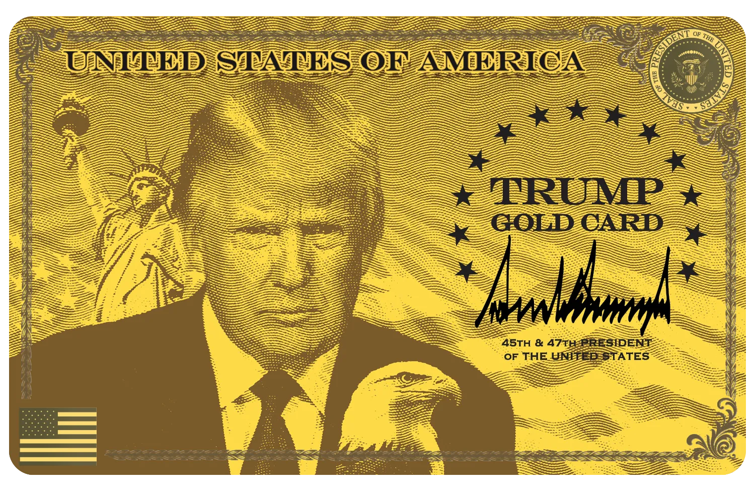 Cartão dourado Visto Gold Card Trump, residência EUA, investimento milionário