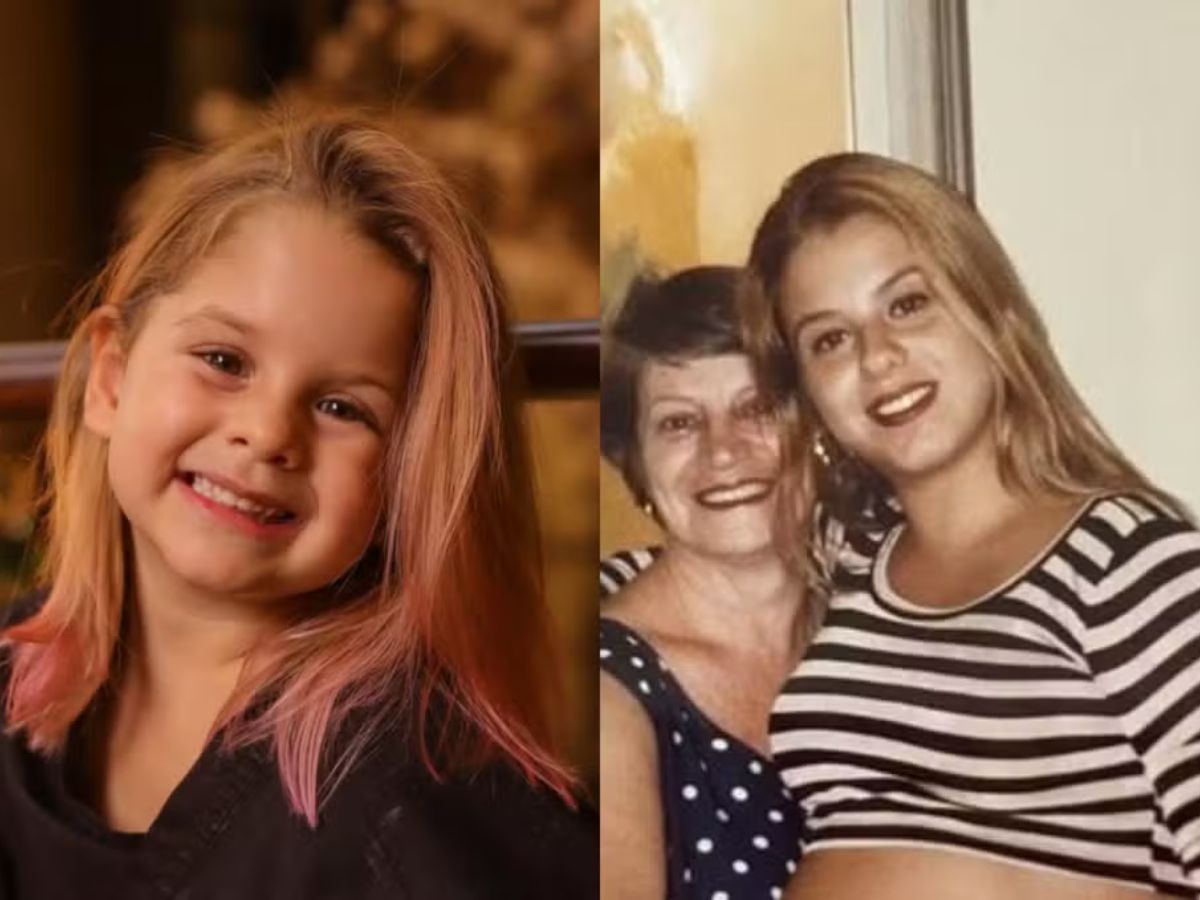 Poliana Rocha jovem grávida, neta Maria Flor, semelhança familiar