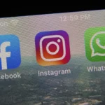 Gráfico de instabilidade nas redes sociais da Meta: WhatsApp, Instagram e Facebook.